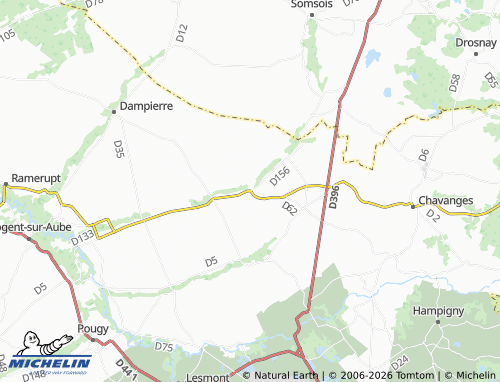MICHELIN Balignicourt map - ViaMichelin