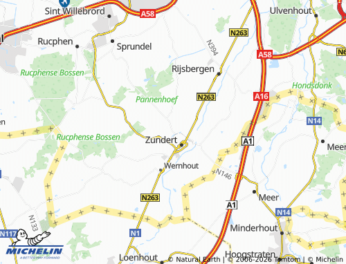 Carte MICHELIN Klein Zundert - ViaMichelin