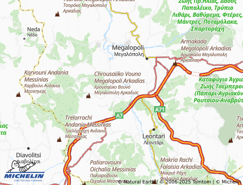 MICHELIN Tripotamo map - ViaMichelin