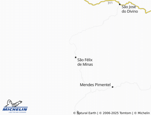 MICHELIN-Landkarte São Félix de Minas - ViaMichelin