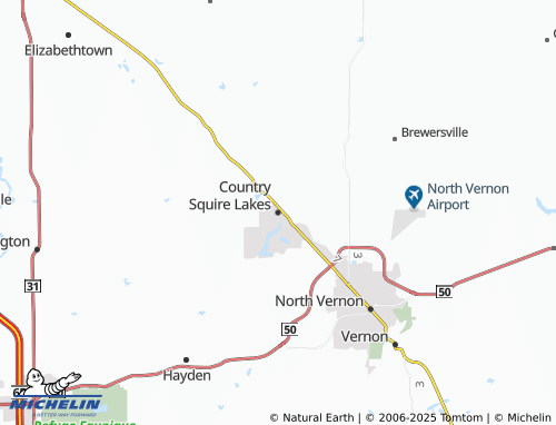 MICHELIN Country Squire Lakes map - ViaMichelin