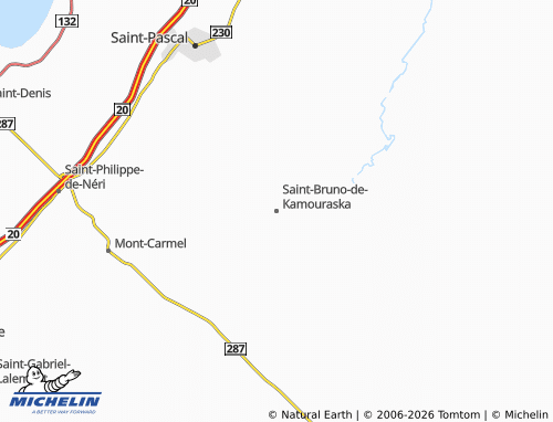 Mapa MICHELIN Saint-Bruno-de-Kamouraska - ViaMichelin