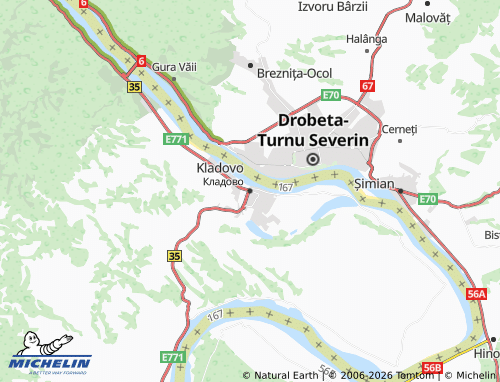 Mapa MICHELIN Kladovo - ViaMichelin