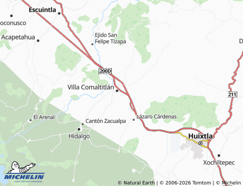 MICHELIN Guadalupano map - ViaMichelin