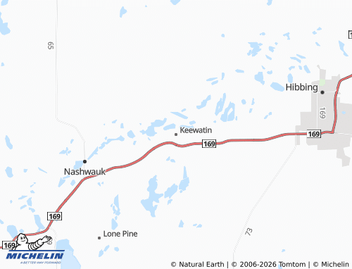 Carte MICHELIN Keewatin - ViaMichelin