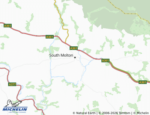 MICHELIN South Molton map - ViaMichelin