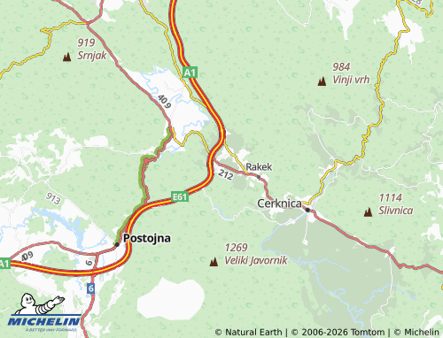 Mapa MICHELIN Slivice - ViaMichelin