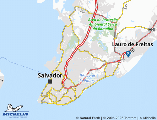 Kaart MICHELIN Pau da Lima - ViaMichelin