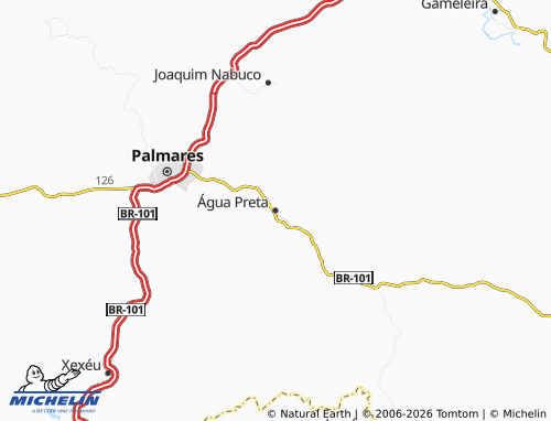 Carte MICHELIN Água Preta - ViaMichelin