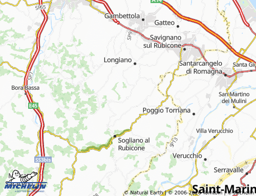 MICHELIN Roncofreddo map - ViaMichelin