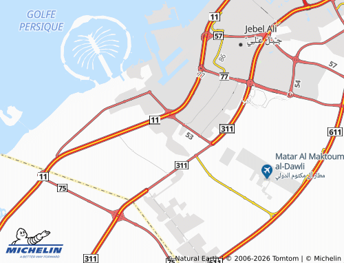 MICHELIN Jebel Ali Industrial Third map - ViaMichelin
