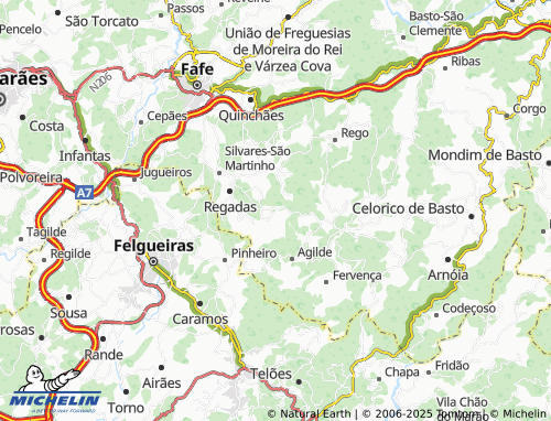 MICHELIN Arnozela map - ViaMichelin