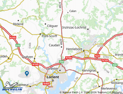 Mappa MICHELIN Caudan - ViaMichelin