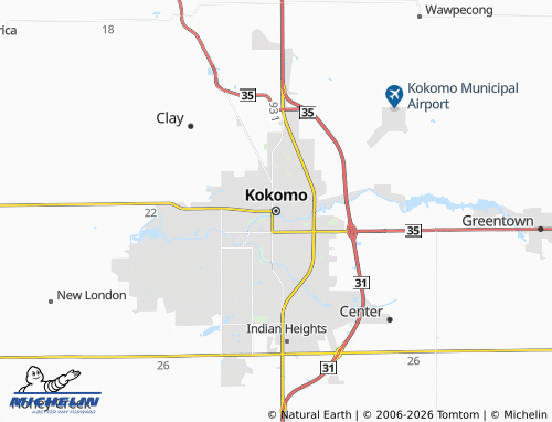 Carte MICHELIN Kokomo - ViaMichelin