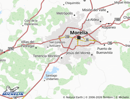 Mapa MICHELIN Praderas de Morelia - ViaMichelin