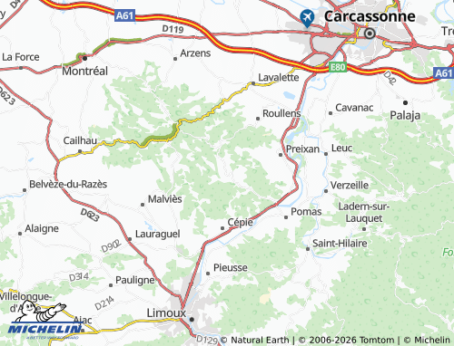 Mappa MICHELIN Montclar - ViaMichelin