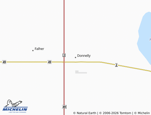 Mapa MICHELIN Donnelly - ViaMichelin