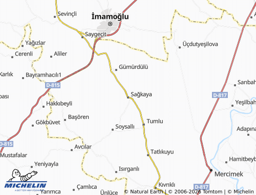MICHELIN Sağkaya map - ViaMichelin