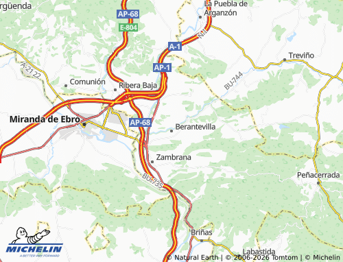 MICHELIN-Landkarte Berantevilla - ViaMichelin