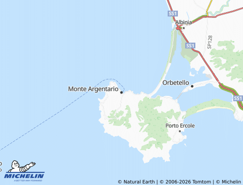 MICHELIN Monte Argentario map - ViaMichelin