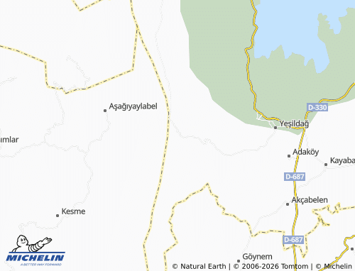 MICHELIN Dumanlı map - ViaMichelin