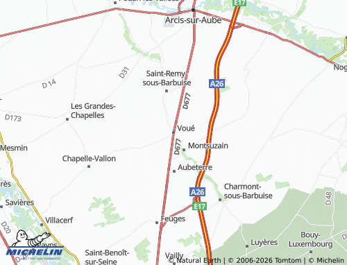 Mappa MICHELIN Voué - ViaMichelin