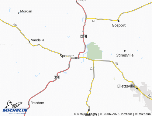 Mappa MICHELIN Spencer - ViaMichelin