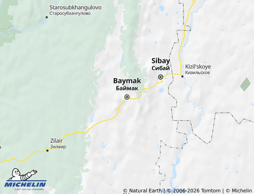 MICHELIN-Landkarte Baimakski Rajon - ViaMichelin
