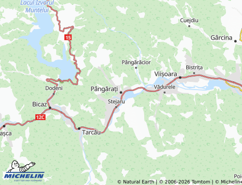 Mapa MICHELIN Pângărați - ViaMichelin