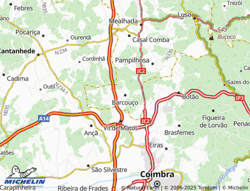 Carte MICHELIN Barcouço - ViaMichelin