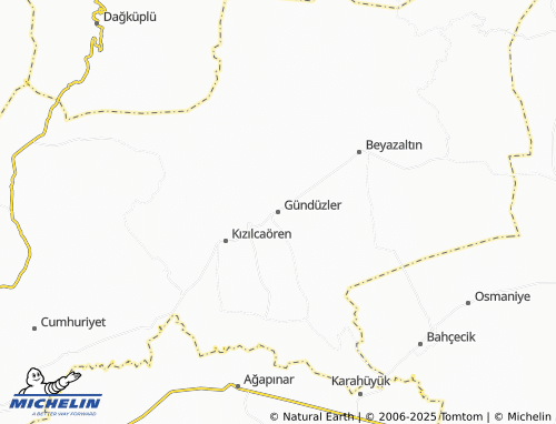 MICHELIN Gündüzler map - ViaMichelin