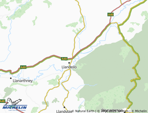 MICHELIN Rhosmaen map - ViaMichelin