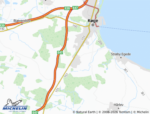 Mappa MICHELIN Herfølge - ViaMichelin