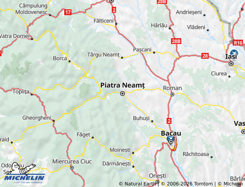 Mappa MICHELIN Neamț - ViaMichelin