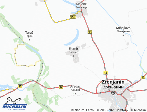MICHELIN-Landkarte Elemir - ViaMichelin