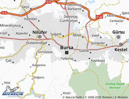 MICHELIN Altıparmak map - ViaMichelin