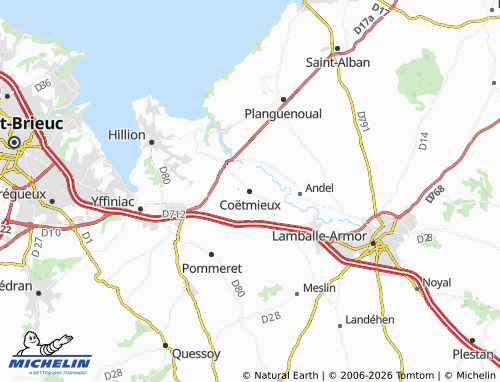 MICHELIN Coëtmieux map - ViaMichelin