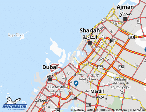 MICHELIN Al Mamzar map - ViaMichelin