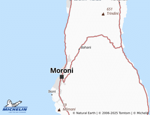 MICHELIN Dzahani map - ViaMichelin