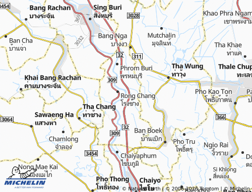 Mapa MICHELIN Phrom Buri - ViaMichelin