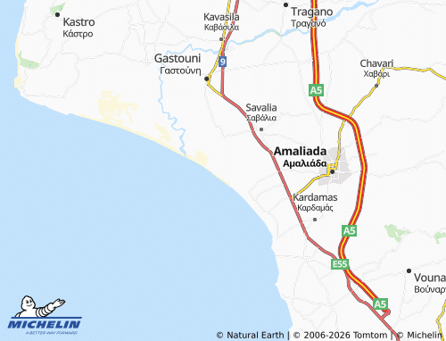 Carte MICHELIN Kasidiaris - ViaMichelin