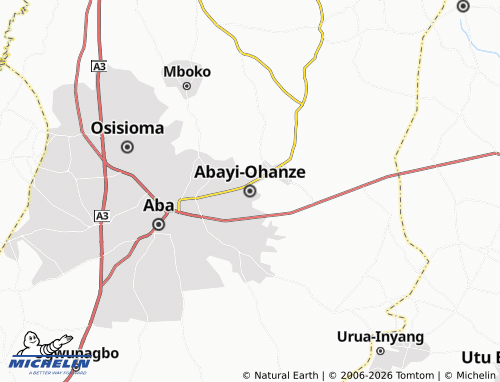 MICHELIN Abayi-Ohanze map - ViaMichelin