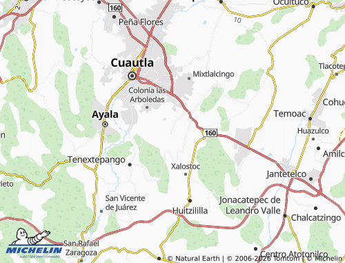 Mapa MICHELIN Fraccionamiento Huertas de Cuautla - ViaMichelin