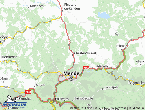 Carte MICHELIN Chastel-Nouvel - ViaMichelin
