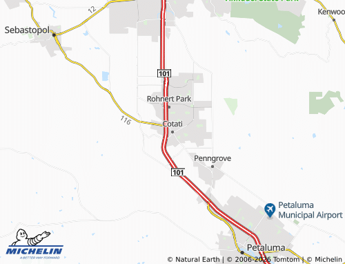 Mappa MICHELIN Cotati - ViaMichelin