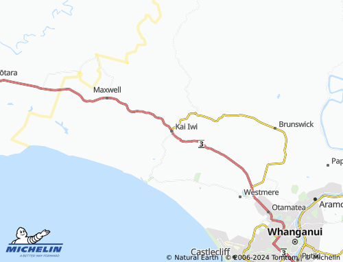 MICHELIN Kai Iwi map - ViaMichelin