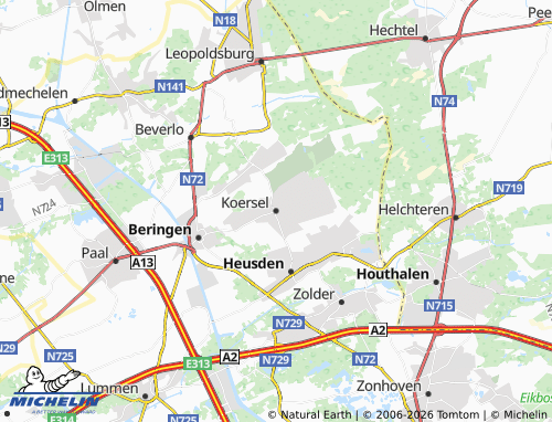 Mapa MICHELIN Koersel - ViaMichelin