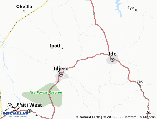 Mappa MICHELIN Aiyegunle - ViaMichelin