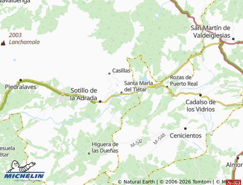 MICHELIN Santa María del Tiétar map - ViaMichelin