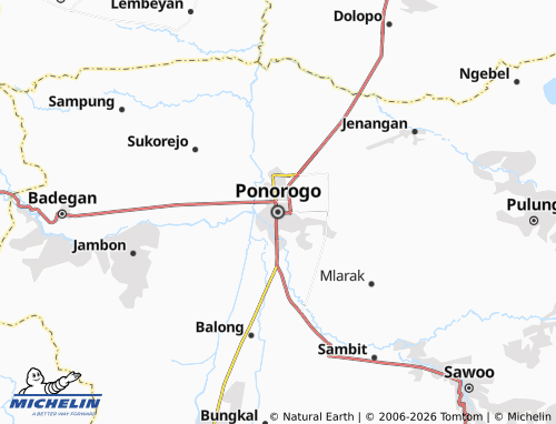 MICHELIN Ponorogo map - ViaMichelin